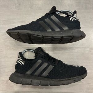 ADIDAS Swift Run Running Shoes Women's Size - US 9 Triple Black Lace Up FW5030